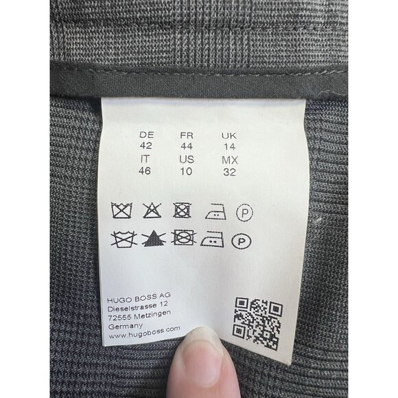 Hugo Boss Tulea Side Zip Trouser Pants Stretch Wool Gray Sz 10 $255 MSRP - Picture 2 of 11